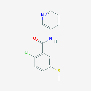 molecular formula C13H11ClN2OS B5268012 2-chloro-5-(methylsulfanyl)-N-(pyridin-3-yl)benzamide 