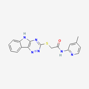 N-(4-methylpyridin-2-yl)-2-(5H-[1,2,4]triazino[5,6-b]indol-3-ylsulfanyl)acetamide