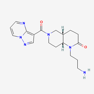 rel-(4aS,8aR)-1-(3-aminopropyl)-6-(pyrazolo[1,5-a]pyrimidin-3-ylcarbonyl)octahydro-1,6-naphthyridin-2(1H)-one hydrochloride