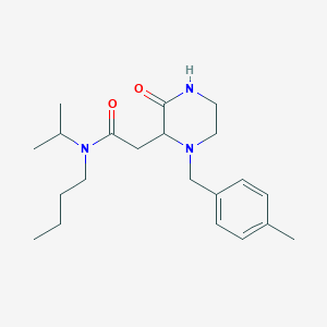 N-butyl-N-isopropyl-2-[1-(4-methylbenzyl)-3-oxo-2-piperazinyl]acetamide