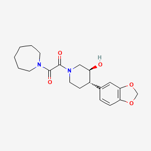 (3S*,4S*)-1-[azepan-1-yl(oxo)acetyl]-4-(1,3-benzodioxol-5-yl)piperidin-3-ol