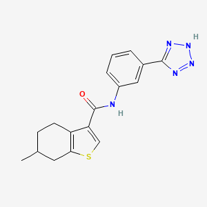 6-methyl-N-[3-(1H-tetrazol-5-yl)phenyl]-4,5,6,7-tetrahydro-1-benzothiophene-3-carboxamide