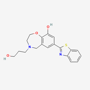 molecular formula C19H20N2O3S B5268065 7-(1,3-benzothiazol-2-yl)-4-(3-hydroxypropyl)-2,3,4,5-tetrahydro-1,4-benzoxazepin-9-ol 