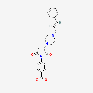 methyl 4-(2,5-dioxo-3-{4-[(2E)-3-phenylprop-2-en-1-yl]piperazin-1-yl}pyrrolidin-1-yl)benzoate