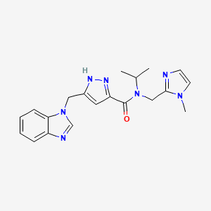 5-(1H-benzimidazol-1-ylmethyl)-N-isopropyl-N-[(1-methyl-1H-imidazol-2-yl)methyl]-1H-pyrazole-3-carboxamide