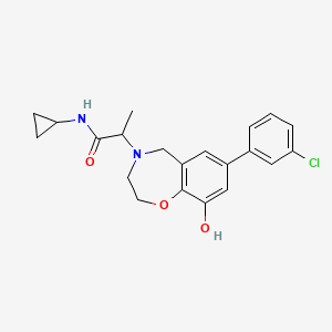 2-[7-(3-chlorophenyl)-9-hydroxy-2,3-dihydro-1,4-benzoxazepin-4(5H)-yl]-N-cyclopropylpropanamide