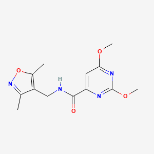 molecular formula C13H16N4O4 B5268106 N-[(3,5-dimethylisoxazol-4-yl)methyl]-2,6-dimethoxypyrimidine-4-carboxamide 