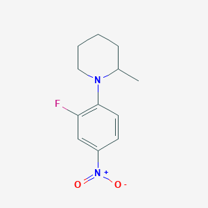 1-(2-fluoro-4-nitrophenyl)-2-methylpiperidine