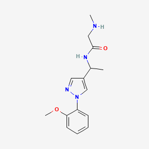 molecular formula C15H20N4O2 B5268142 N~1~-{1-[1-(2-methoxyphenyl)-1H-pyrazol-4-yl]ethyl}-N~2~-methylglycinamide 