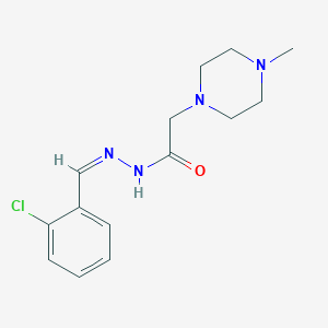 molecular formula C14H19ClN4O B5268155 N-[(Z)-(2-chlorophenyl)methylideneamino]-2-(4-methylpiperazin-1-yl)acetamide 