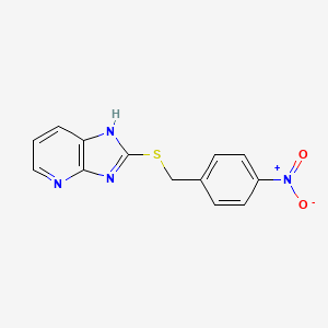 molecular formula C13H10N4O2S B5268178 2-{[(4-NITROPHENYL)METHYL]SULFANYL}-3H-IMIDAZO[4,5-B]PYRIDINE 