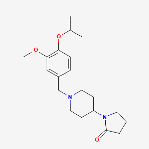 molecular formula C20H30N2O3 B5268187 1-[1-(4-isopropoxy-3-methoxybenzyl)piperidin-4-yl]pyrrolidin-2-one 