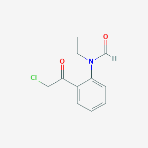 B052682 N-[2-(2-chloroacetyl)phenyl]-N-ethylformamide CAS No. 124958-88-9
