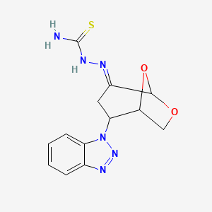 2-(1H-1,2,3-benzotriazol-1-yl)-6,8-dioxabicyclo[3.2.1]octan-4-one thiosemicarbazone