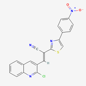 molecular formula C21H11ClN4O2S B5268223 3-(2-chloro-3-quinolinyl)-2-[4-(4-nitrophenyl)-1,3-thiazol-2-yl]acrylonitrile 