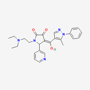 1-[2-(diethylamino)ethyl]-3-hydroxy-4-[(5-methyl-1-phenyl-1H-pyrazol-4-yl)carbonyl]-5-(3-pyridinyl)-1,5-dihydro-2H-pyrrol-2-one