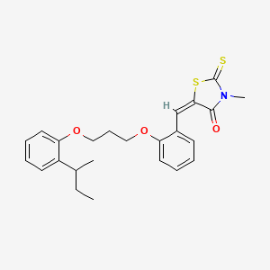 (5E)-5-[[2-[3-(2-butan-2-ylphenoxy)propoxy]phenyl]methylidene]-3-methyl-2-sulfanylidene-1,3-thiazolidin-4-one