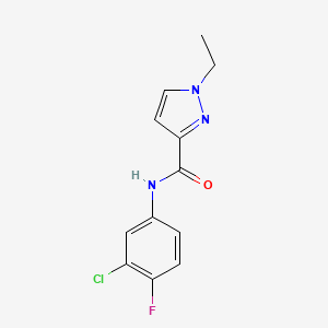 N-(3-chloro-4-fluorophenyl)-1-ethyl-1H-pyrazole-3-carboxamide