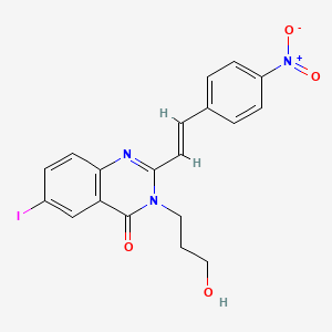 3-(3-hydroxypropyl)-6-iodo-2-[2-(4-nitrophenyl)vinyl]-4(3H)-quinazolinone