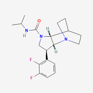 (2R*,3S*,6R*)-3-(2,3-difluorophenyl)-N-isopropyl-1,5-diazatricyclo[5.2.2.0~2,6~]undecane-5-carboxamide