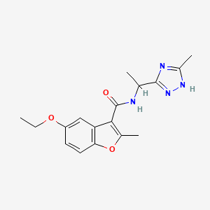 5-ethoxy-2-methyl-N-[1-(5-methyl-1H-1,2,4-triazol-3-yl)ethyl]-1-benzofuran-3-carboxamide