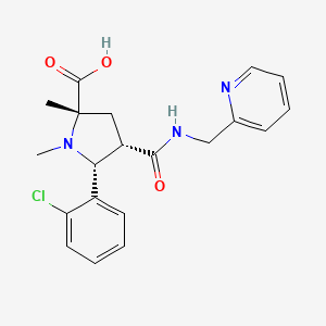 (2S,4S,5R)-5-(2-chlorophenyl)-1,2-dimethyl-4-(pyridin-2-ylmethylcarbamoyl)pyrrolidine-2-carboxylic acid