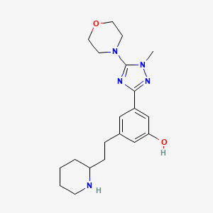 3-(1-methyl-5-morpholin-4-yl-1H-1,2,4-triazol-3-yl)-5-(2-piperidin-2-ylethyl)phenol