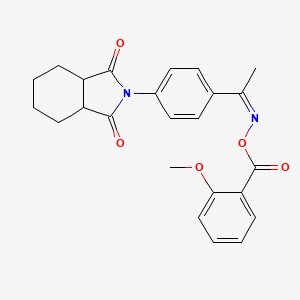 molecular formula C24H24N2O5 B5268378 2-(4-{N-[(2-methoxybenzoyl)oxy]ethanimidoyl}phenyl)hexahydro-1H-isoindole-1,3(2H)-dione 