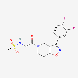 N-{2-[3-(3,4-difluorophenyl)-6,7-dihydroisoxazolo[4,5-c]pyridin-5(4H)-yl]-2-oxoethyl}methanesulfonamide