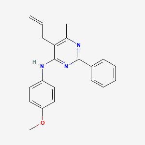 N-(4-METHOXYPHENYL)-6-METHYL-2-PHENYL-5-(PROP-2-EN-1-YL)PYRIMIDIN-4-AMINE