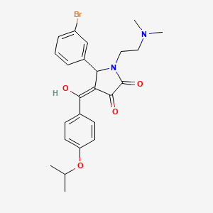 5-(3-bromophenyl)-1-[2-(dimethylamino)ethyl]-3-hydroxy-4-[4-(propan-2-yloxy)benzoyl]-2,5-dihydro-1H-pyrrol-2-one