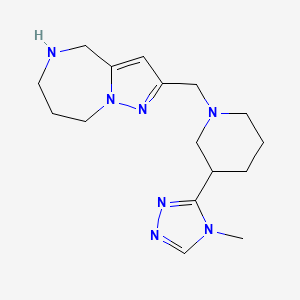 2-{[3-(4-methyl-4H-1,2,4-triazol-3-yl)-1-piperidinyl]methyl}-5,6,7,8-tetrahydro-4H-pyrazolo[1,5-a][1,4]diazepine