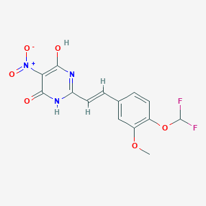 2-{2-[4-(difluoromethoxy)-3-methoxyphenyl]vinyl}-6-hydroxy-5-nitro-4(3H)-pyrimidinone