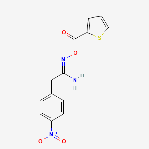 (1Z)-2-(4-nitrophenyl)-N'-[(thiophen-2-ylcarbonyl)oxy]ethanimidamide