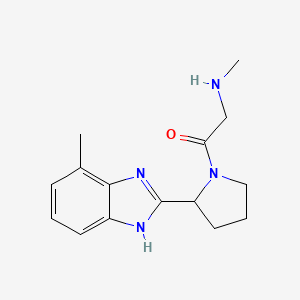 molecular formula C15H20N4O B5268532 N-methyl-2-[2-(4-methyl-1H-benzimidazol-2-yl)pyrrolidin-1-yl]-2-oxoethanamine 