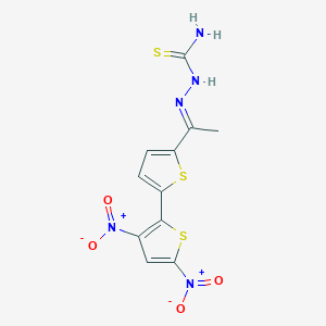 [(E)-1-[5-(3,5-dinitrothiophen-2-yl)thiophen-2-yl]ethylideneamino]thiourea