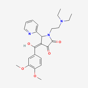 1-[2-(diethylamino)ethyl]-4-(3,4-dimethoxybenzoyl)-3-hydroxy-5-(2-pyridinyl)-1,5-dihydro-2H-pyrrol-2-one