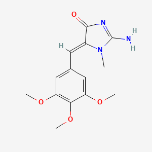 (5Z)-2-IMINO-1-METHYL-5-[(3,4,5-TRIMETHOXYPHENYL)METHYLIDENE]IMIDAZOLIDIN-4-ONE