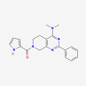 molecular formula C20H21N5O B5268585 N,N-dimethyl-2-phenyl-7-(1H-pyrrol-2-ylcarbonyl)-5,6,7,8-tetrahydropyrido[3,4-d]pyrimidin-4-amine 