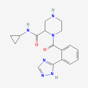 N-cyclopropyl-1-[2-(1H-1,2,4-triazol-3-yl)benzoyl]-2-piperazinecarboxamide