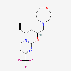 4-[((2R,5S)-5-{[4-(trifluoromethyl)pyrimidin-2-yl]methyl}tetrahydrofuran-2-yl)methyl]-1,4-oxazepane