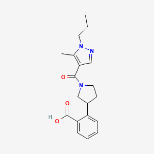 2-{1-[(5-methyl-1-propyl-1H-pyrazol-4-yl)carbonyl]-3-pyrrolidinyl}benzoic acid