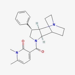 1,6-dimethyl-3-{[(2R*,3S*,6R*)-3-phenyl-1,5-diazatricyclo[5.2.2.0~2,6~]undec-5-yl]carbonyl}-2(1H)-pyridinone