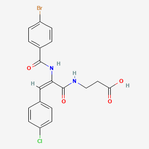 molecular formula C19H16BrClN2O4 B5268664 N-[2-[(4-bromobenzoyl)amino]-3-(4-chlorophenyl)acryloyl]-beta-alanine 