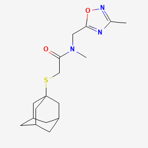 2-(1-adamantylthio)-N-methyl-N-[(3-methyl-1,2,4-oxadiazol-5-yl)methyl]acetamide