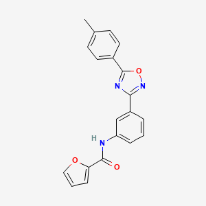 molecular formula C20H15N3O3 B5268700 N-{3-[5-(4-methylphenyl)-1,2,4-oxadiazol-3-yl]phenyl}-2-furamide 