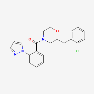 2-(2-chlorobenzyl)-4-[2-(1H-pyrazol-1-yl)benzoyl]morpholine