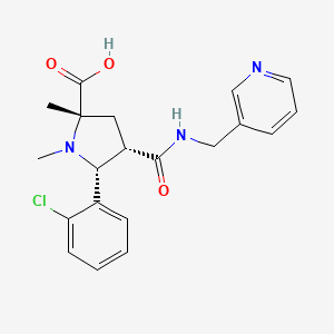 (2S,4S,5R)-5-(2-chlorophenyl)-1,2-dimethyl-4-(pyridin-3-ylmethylcarbamoyl)pyrrolidine-2-carboxylic acid