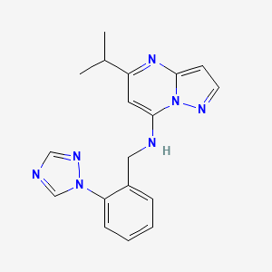 5-isopropyl-N-[2-(1H-1,2,4-triazol-1-yl)benzyl]pyrazolo[1,5-a]pyrimidin-7-amine