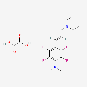 4-[(E)-3-(diethylamino)prop-1-enyl]-2,3,5,6-tetrafluoro-N,N-dimethylaniline;oxalic acid